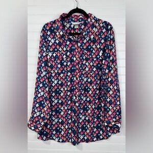 Christopher & Banks jewel tones long sleeved business casual tunic. Size XL.